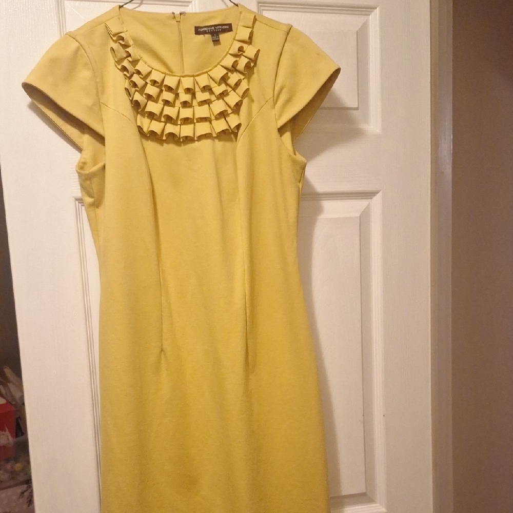 Dorothy Perkins Mustard Cap Sleeve Midi Dress